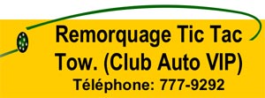 Remorquage Tic Tac Tow Inc. (Club Auto VIP)